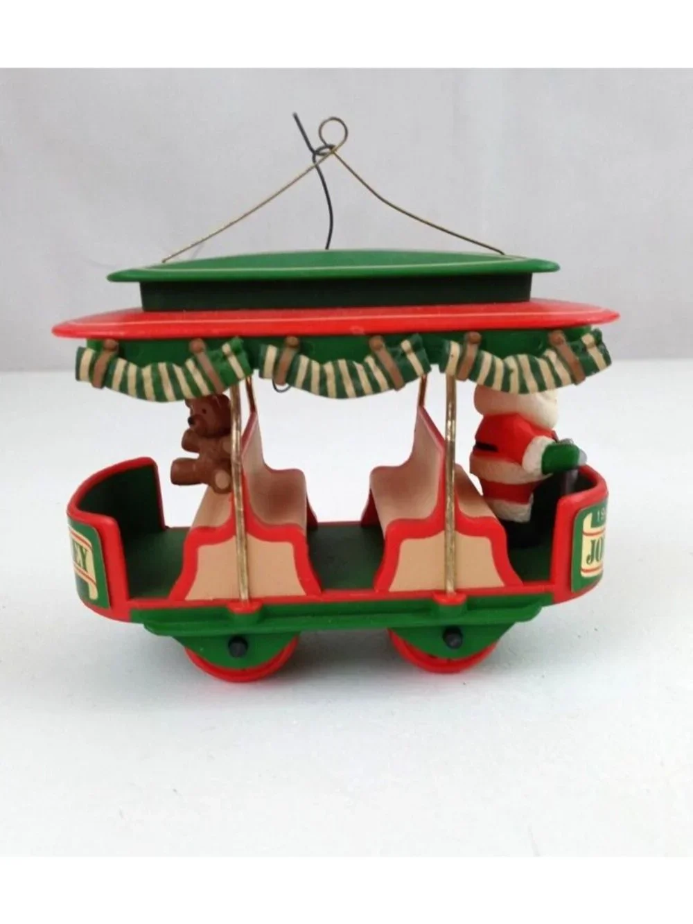 Vintage 1982 Hallmark Keepsake Ornament Jolly Trolley In Original Box